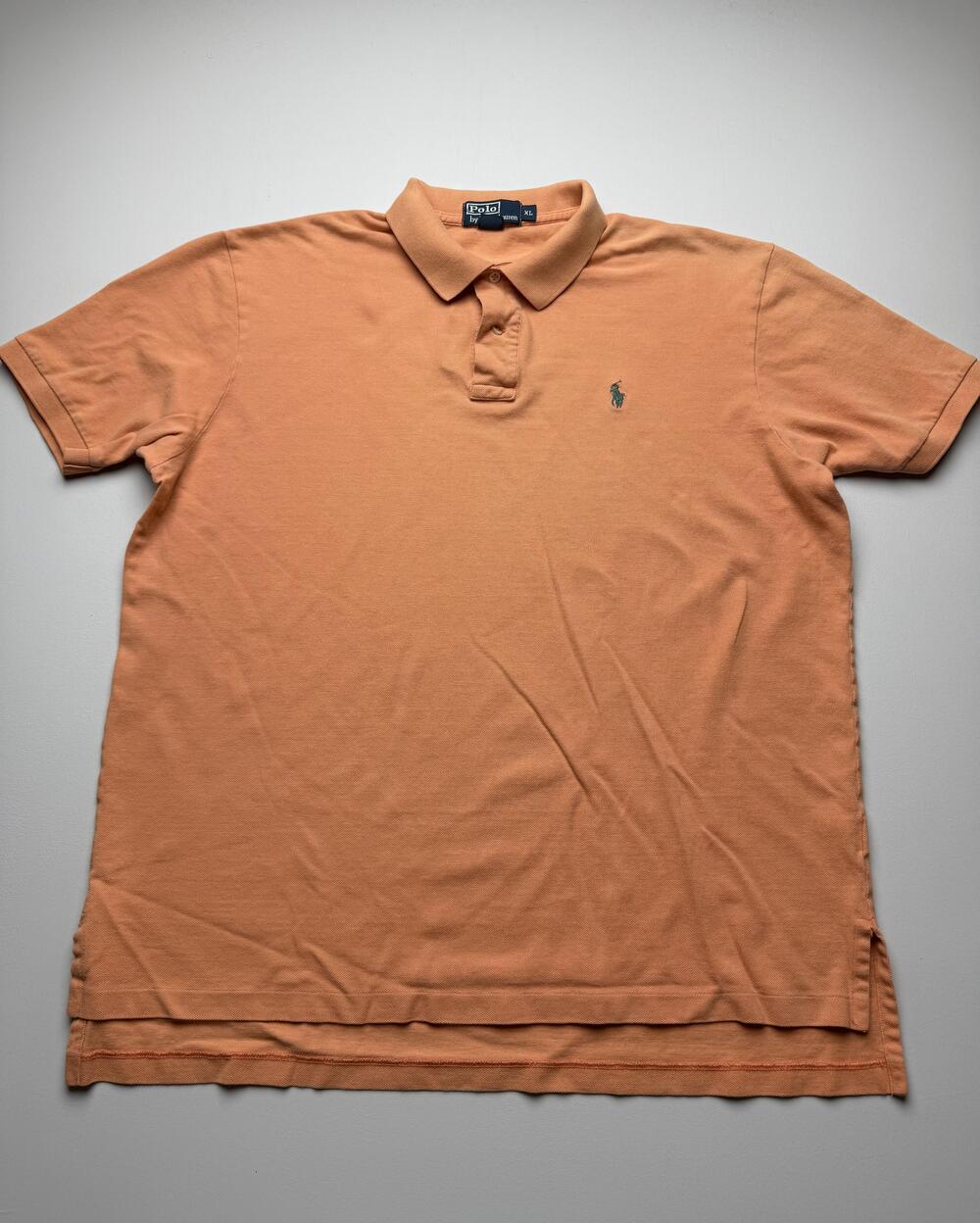 Polo By Ralph Lauren Polo Shirt Mens XL Orange Solid Pony Logo Cotton Knit